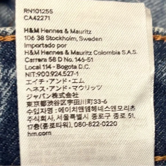 NEW H&M Divided 90s Straight Jeans Women’s Size 4 High Waist Acid Wash Denim - Picture 6 of 11